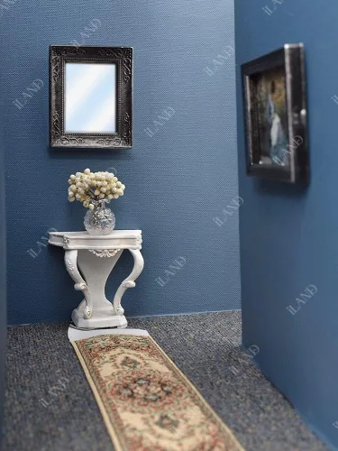 Miniatura 8 de iLAND Mini espejos, accesorios para casa de muñecas a escala 1:12, espejo en miniatura de vidrio enmarcado (plata oscura 4 piezas)