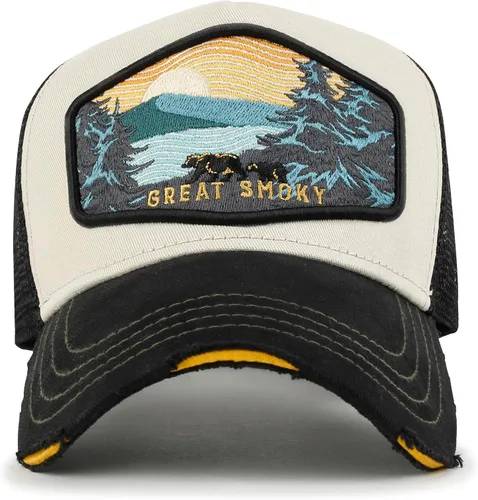 Miniatura 2 de ililily Gorra de béisbol vintage con bordado de Howels prémium