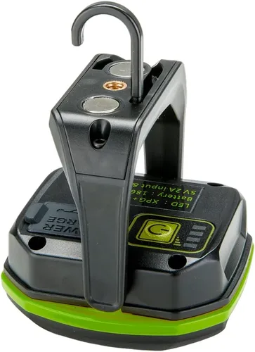 Miniatura 3 de PowerSmith Luz de trabajo recargable con soporte de 180°, gancho y montaje roscado de 1/4 pulgadas para trípode, salida USB (PILF800S) Luz