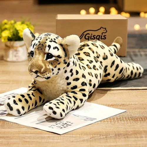 Miniatura 12 de Black Panther - Animal de peluche de jaguar de 15 pulgadas, linda almohada de felpa de pantera negra realista, juguete de peluche de pantera
