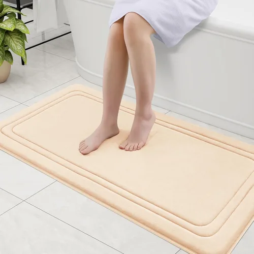 Miniatura 33 de Grandaily Alfombra de baño de espuma viscoelástica de 24 x 16 pulgadas, ultrasuave, antideslizante y absorbente, lavable a máquina, cómoda alfombra