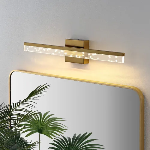 Miniatura 3 de JONATHAN Y Lámpara LED integrada moderna de latón de 22 pulgadas, aplique de pared giratorio para espejo de baño, accesorio cableado regulable