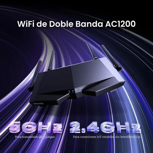 Miniatura 2 de Tenda N300 Router WIFI inalámbrico con antena de alta potencia 5dBi (F3), Negro