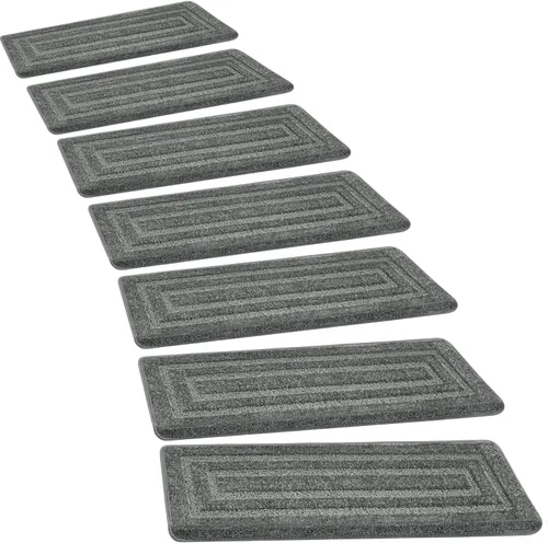 PURE ERA Bullnose - Juego de peldaños de alfombra para escaleras, sin cinta, antideslizante, protectores de escaleras para interiores, alfombras