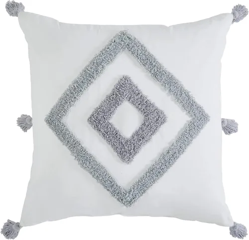 Miniatura 15 de Indigo Ink - Almohada decorativa, almohada de rayas acolchadas con borlas, almohadas decorativas para sofá o cama, decoración bohemia para el hogar