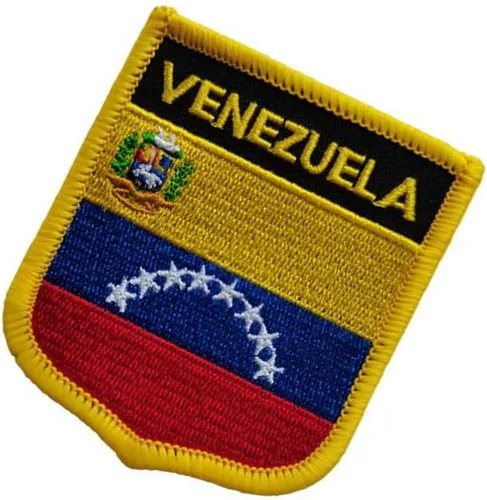 Miniatura 2 de Parches bordados de bandera de Venezuela con apliques tácticos de moral para planchar para coser en emblema, 2 piezas (Venezuela)