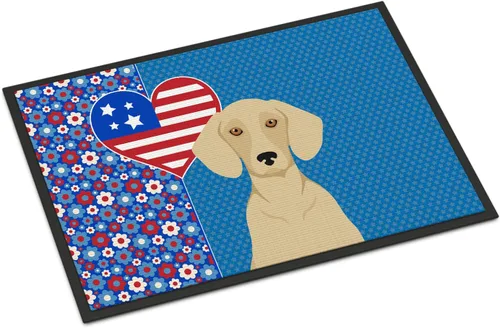 Miniatura 141 de Caroline's Treasures WDK5119JMAT Airedale Terrier USA - Tapete para interiores o exteriores, 24 x 36 pulgadas, tapete para puerta delantera