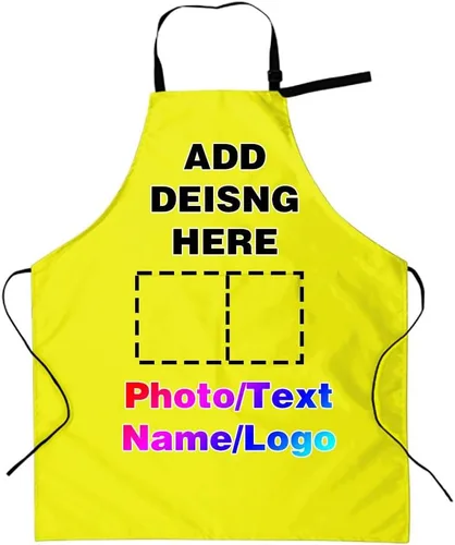 Miniatura 19 de Delantales personalizados para mujeres y hombres, delantal personalizado con logotipo de texto fotográfico, delantales de cocina personalizados