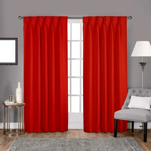 Miniatura 20 de Par de paneles de cortinas plisadas de doble pellizco para ventana (con 2 paneles combinados, 42 pulgadas de ancho x 45 pulgadas de largo)