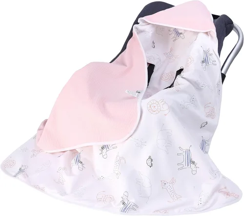 Miniatura 10 de Miracle Baby Manta Envolvente para Asiento de Coche para Bebés, Manta de Gofre para Asiento de Coche para Bebés Recién Nacidos, Doble Capa Adecuada