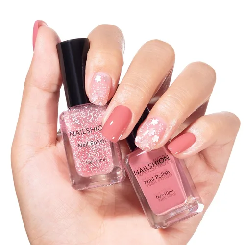 Miniatura 11 de Capa base y capa superior, esmalte de uñas regular transparente, rico en calcio VE secado rápido al aire fortalecimiento de uñas, sin gel, 2 piezas