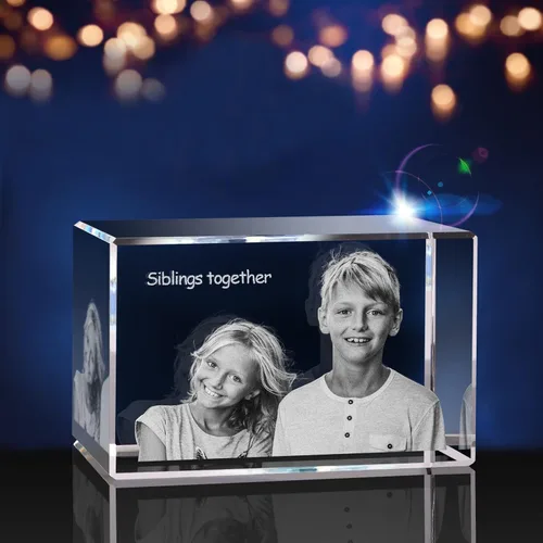 Miniatura 7 de Foto de cristal 3D, regalo personalizado de Navidad, regalos personalizados para esposa, mujeres, él, ella, papá y mamá. Regalos de imagen