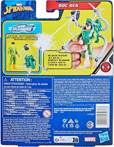 Miniatura 3 de Marvel Spider-Man Aqua Web Warriors - Figura de acción Doc Ock de 4 pulgadas con accesorio de equipo de agua recargable, figuras de acción