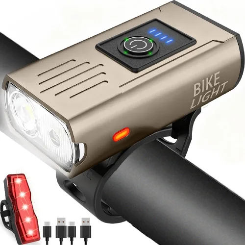 Miniatura 9 de Victoper Bike Light, High Lumens Super Bright Bicycle Lite, 6+4 Modes USB Rechargeable Bike Headlight & Taillight Set, Waterproof Safety Bike Front