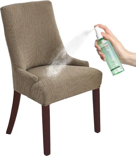 Miniatura 20 de Wingback - Funda impermeable para silla, funda de jacquard elástica (beige, 1 unidad) Instant room refresh with easy cleanup, dependable mess