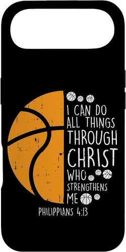 Miniatura 26 de iPhone 11 Baloncesto I can do things Biblia Verso Dios Jesús estuche de regalo