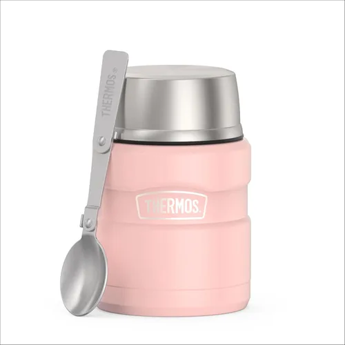 Miniatura 24 de THERMOS Stainless King Vacuum-Insulated Food Jar with Spoon, 16 Ounce, Matte Army Green