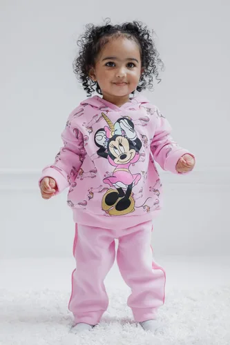 Miniatura 3 de Disney Minnie Mouse - Conjunto de sudadera con capucha y pantalones de forro polar para bebés y niñas pequeñas