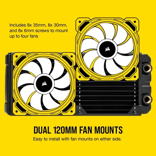 Miniatura 3 de CORSAIR Hydro X Series XR5 - Radiador de refrigeración por agua de 9.449 in