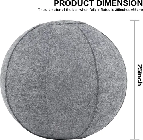 Miniatura 2 de ANC POP Pelota de yoga, silla antideslizante de estabilidad, pelota de gimnasio grande de 25 pulgadas para fitness, equilibrio y entrenamiento