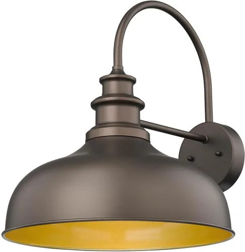 Miniatura 12 de Bestshared Lámpara de granero de granja de 14 pulgadas, aplique de pared para exteriores, lámpara de montaje en pared exterior, accesorio