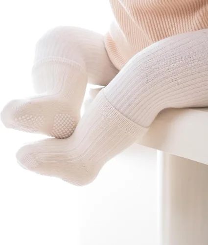 Miniatura 3 de VWU Calcetines de algodón antideslizantes para bebés y niños pequeños con empuñaduras de 0-6T 6/9