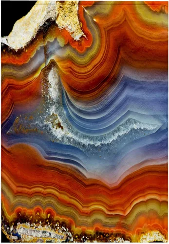 Miniatura 6 de 3dRose Banded Agate, Quartzsite, Orange and Blue 11x12 Wash Cloth for Face and Body