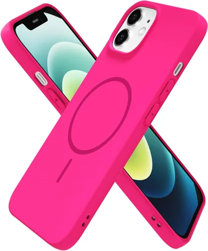 Miniatura 251 de oakxco Funda de silicona Mag Safe para iPhone 17 Pro Max, funda magnética delgada y fina compatible con carga inalámbrica MagSafe, bonita funda Negro