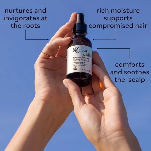 Miniatura 9 de Sky Organics - Aceite de romero orgánico con raíces fuertes - Suero para el crecimiento del cabello con macadamia, jojoba y aceites esenciales