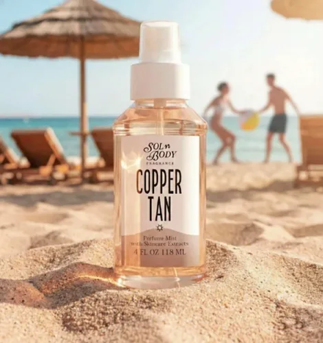 Miniatura 4 de Fragancia de bronceado de cobre para el cuerpo y el cabello, aroma sin preocupaciones de bronceado de verano y días en la playa, fragancia