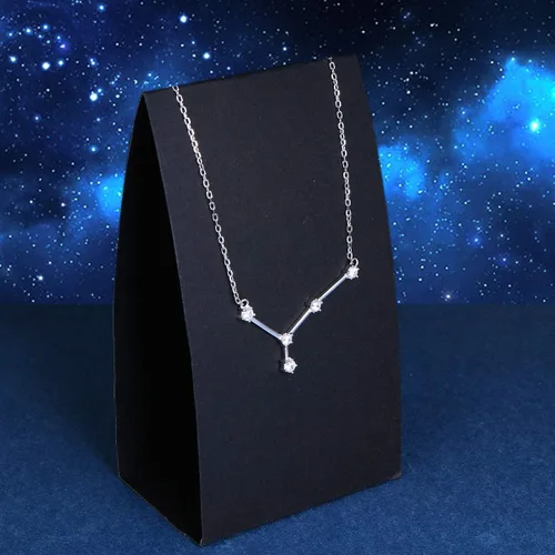Miniatura 2 de Dije de astrología en plata esterlina de 925 con circonias cúbicas, 12 constelaciones de los signos del horóscopo. Regalo de cumpleaños para mujeres