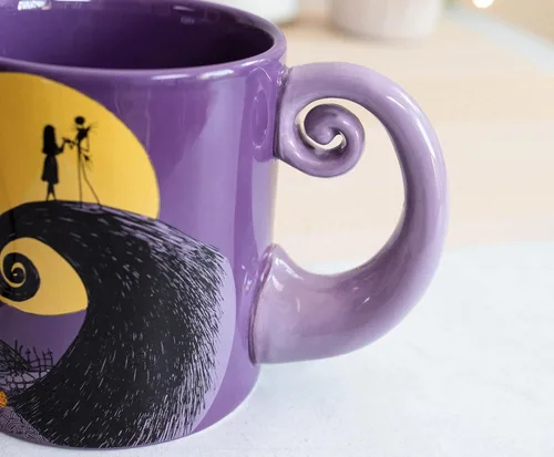 Miniatura 5 de Nightmare Before Christmas Disney The Jack & Sally - Taza de cerámica con mango en espiral, sin BPA, para bebidas, artículos esenciales