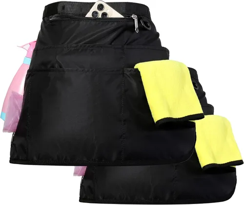 Miniatura 11 de Bafelia Delantal de limpieza para mujer con 7 bolsillos, delantal profesional impermeable para trabajo de limpieza