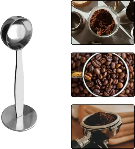 Miniatura 7 de Cucharas de café 2 en 1, cucharada de acero inoxidable 304, con parte inferior prensada para prensa de granos de café, prensa de molienda de café