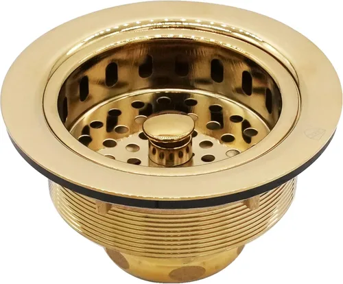 Miniatura 10 de Westbrass D214-05 - Colador grande para fregadero de cocina estilo poste de 3-1/2 pulgadas, níquel pulido