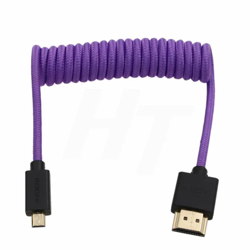 Miniatura 7 de Micro HDMI a HDMI 8K 4K 60p Negro trenzado en espiral 11.8 in Cable para Canon R8 R10 Sony A7C A7RIV ZV-1 S5 X-T4 Z50 Cámara ATOMOS Ninja V F5pro