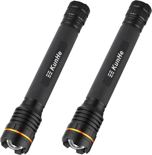 Miniatura 13 de KunHe Linternas LED de Celda 3D de Servicio Pesado, Aluminio Grande con Zoom de Alto Lumen 1000 LM Alimentadas por Batería, Luz Flash de Policía