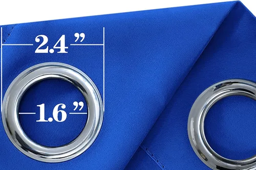 Miniatura 6 de Mrs.Naturall Cortinas Azul Real para Dormitorio, Cortinas Opacas Cortas Medianas Azul Cobalto para Cocina Decoración de Habitación de Adolescentes