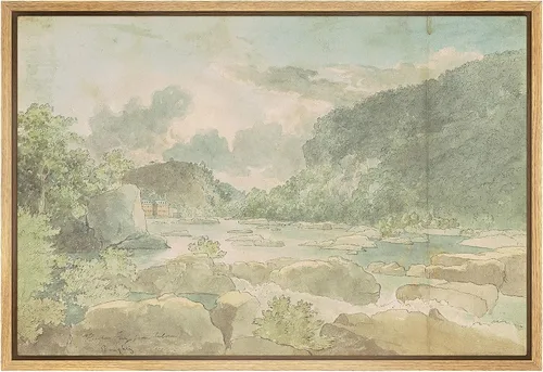 Miniatura 32 de SIGNFORD Lienzo enmarcado para pared, pinos sepia, bosques, bosques, naturaleza, ilustraciones de área silvestre, arte digital, arte moderno