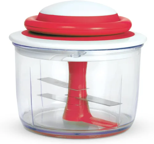 Chef'n 102-239-005 VeggiChop Picadora de alimentos manual (1 unidad), color cereza