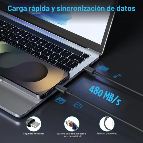 Miniatura 7 de Paquete de 2 cargadores súper rápidos USB C de doble puerto para teléfono Android tipo C, bloque de carga rápida con cable de carga tipo C de 6 pies