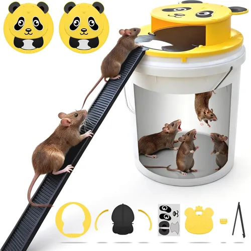 Miniatura 8 de Trampa para ratones, trampa para ratones de reinicio automático, trampas para ratones de 5 galones, uso en interiores y exteriores, herramienta