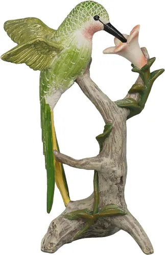 Miniatura 10 de Braxio Figuras de pájaro para decoración del hogar, decoración de resina de pájaro azul para estante mesa escritorio, acento decorativo moderno