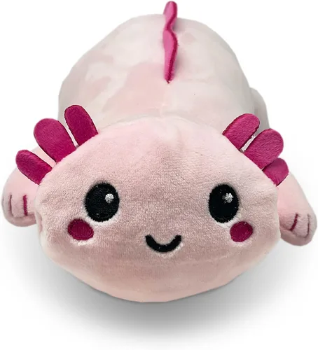 Miniatura 2 de Peluche reversible de ajolote a huevo, feliz y triste, muestra tu estado de ánimo, peluche para aliviar el estrés de 8 pulgadas
