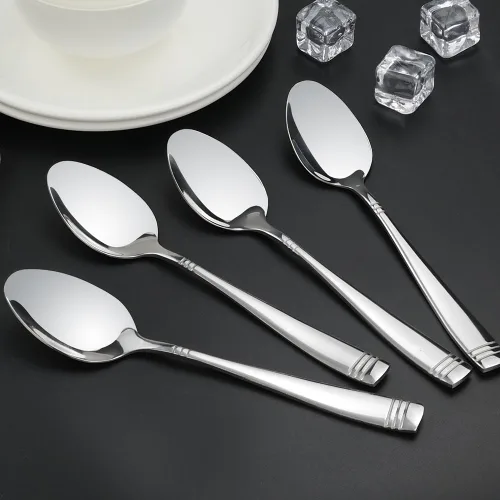 Miniatura 5 de Obstnny Cucharas de cena de acero inoxidable, 8 pulgadas, juego de 12
