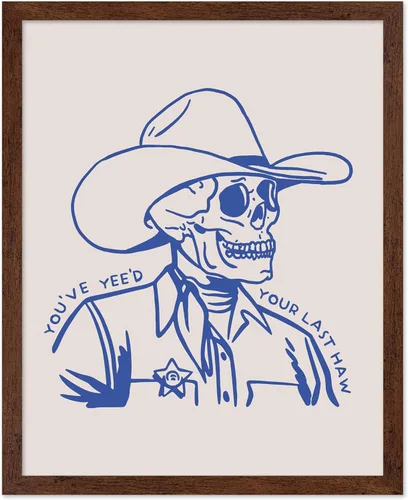 Miniatura 14 de Poster Master Póster de You've Yeed Your Last Haw, estampado retro de vaquero azul, arte occidental, arte moderno, arte del salvaje oeste, regalo