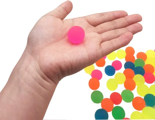 Miniatura 4 de Mydio Paquete de 100 bolas rebotantes, colores surtidos, bolas de rebote de color sólido para jugar y premiar a los niños