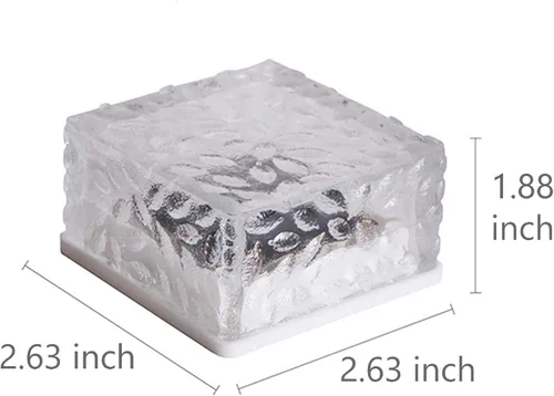 Miniatura 2 de Luz solar en forma de cubo de hielo, 2.8 x 2.8 x 2 pulgadas, con forma de cubo de hielo, blanco cálido, luces decorativas para jardín