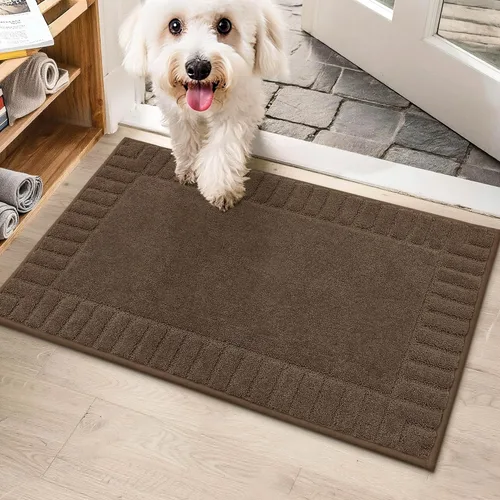 Miniatura 27 de BEQHAUSE Alfombra Antideslizante para Puerta Principal Alfombra Lavable de Bajo Perfil para Entrada Alfombras para Puerta Principal Trampa para Negro