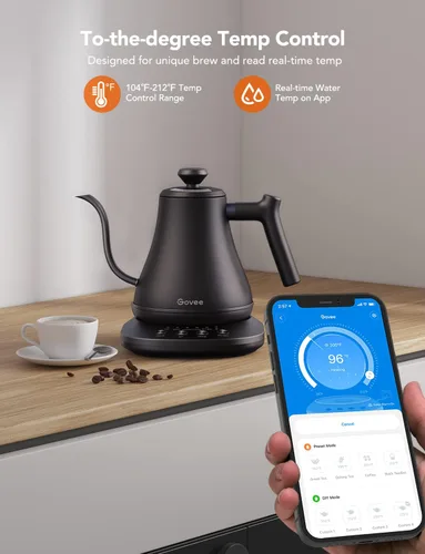 Miniatura 9 de Govee Paquete de termómetro de carne Bluetooth con hervidor eléctrico inteligente Govee